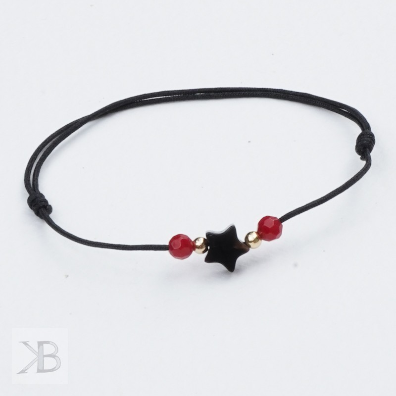 Czarna bransoletka z gwiazdką