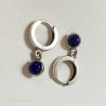 Silver earrings with lapis lazuli