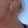 Silver earrings with lapis lazuli