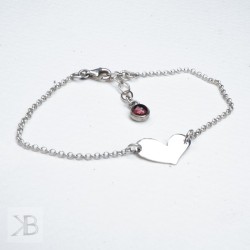 Srebrna bransoletka z sercem
