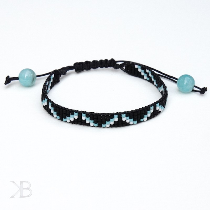 Czarna bransoletka z koralików