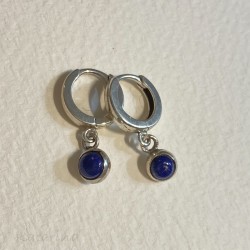 Silver earrings with lapis...