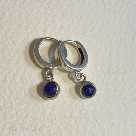 Silver earrings with lapis lazuli