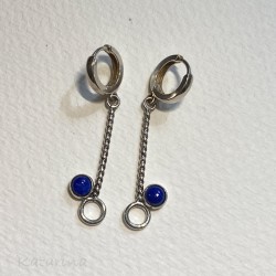 Silver earrings with lapis...