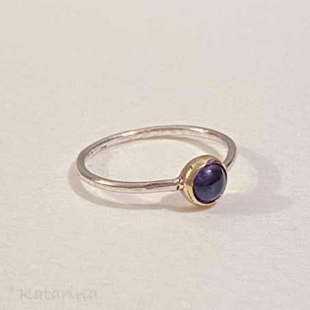 Silver ring with amethyst