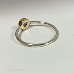 Silver ring with amethyst