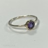 Silver ring with amethyst