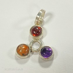 Colorful pendant with stones