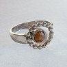 Silver ring with a sunstone