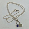 Silver necklace with lapis lazuli