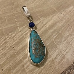 Silver pendant with turquoise