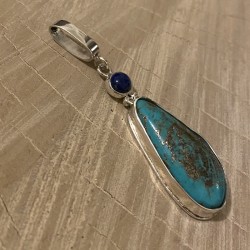 Silver pendant with turquoise