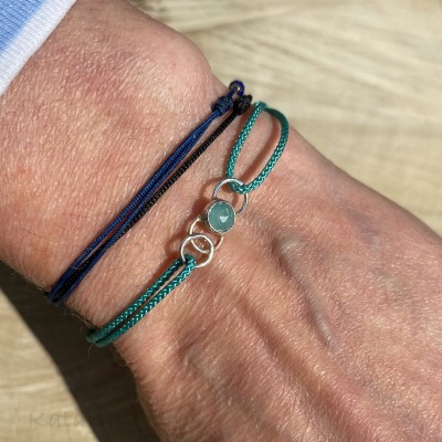 Green bracelet with amazonite