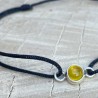 Bracelet with yellow agate