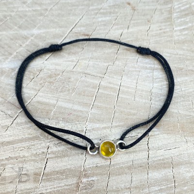 Bracelet with yellow agate