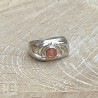 Silver ring with a sunstone