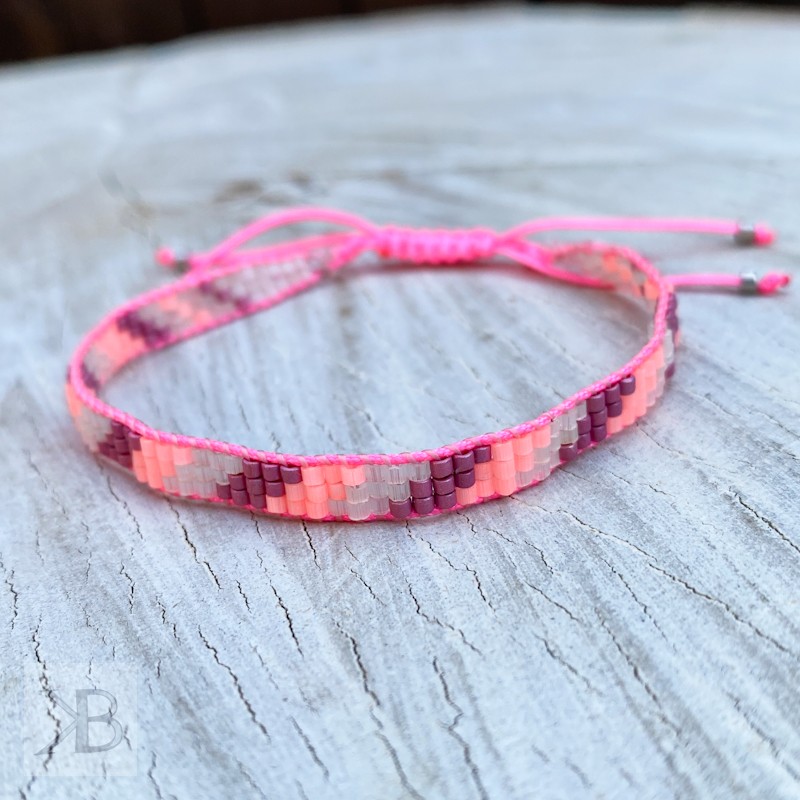 Pink beaded bracelet