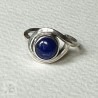 Silver ring with lapis lazuli