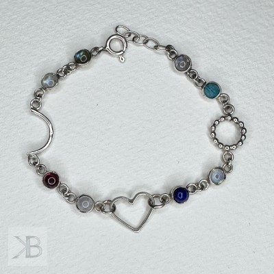 Silver bracelet with...