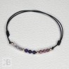 Silver amethyst bracelet with tourmaline