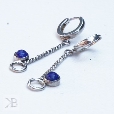 Silver earrings with lapis...