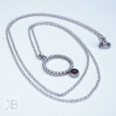 Silver necklace with...