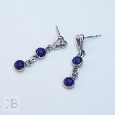 Silver earrings with lapis...