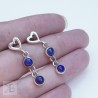 Silver earrings with lapis lazuli