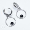 Silver rings with black onyx