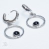 Silver rings with black onyx