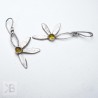 Silver flower earrings