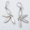 Silver flower earrings