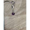 Silver earrings with amethyst