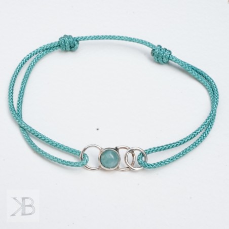 Green bracelet with amazonite