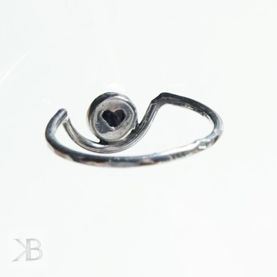 Silver ring with onyx