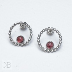 Srebrne kółeczka z granatami