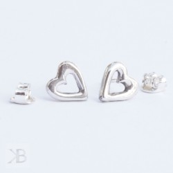 Srebrne kolczyki serca