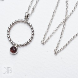 Srebrny naszyjnik z kwarcem...