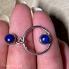 Silver circles with lapis lazuli