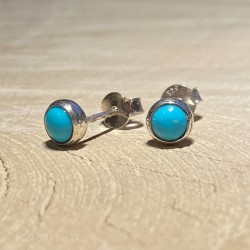 Srebrne kolczyki z turkusem