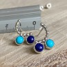 Turquoise and lapis lazuli earrings