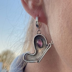 Srebrne kolczyki motyle