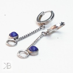 Srebrne kolczyki z lapisem...