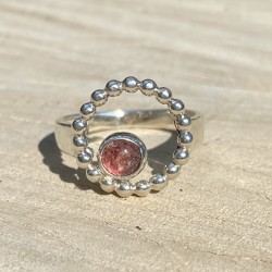 Srebrny pierścionek z...